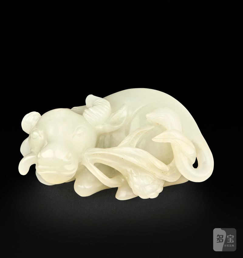 PETIT BUFFLE EN JADE BLANC  CHINE, DYNASTIE QING (1644-1911) - 图1